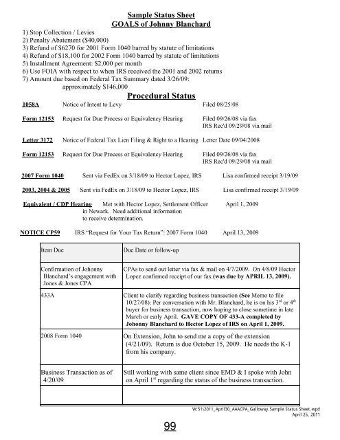 Tax Seminar #3 – December 3 2012