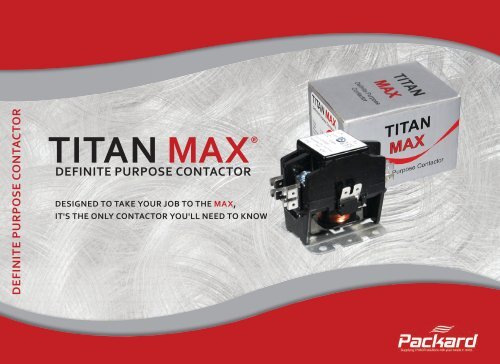 Furnas Titan Max Dp Contactor 3 Pole 60 Amp 24V Coil 42EF35AJ By Titan 