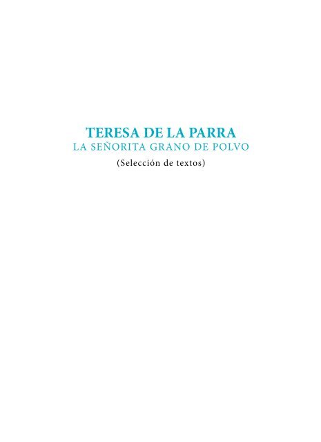 TERESA DE LA PARRA