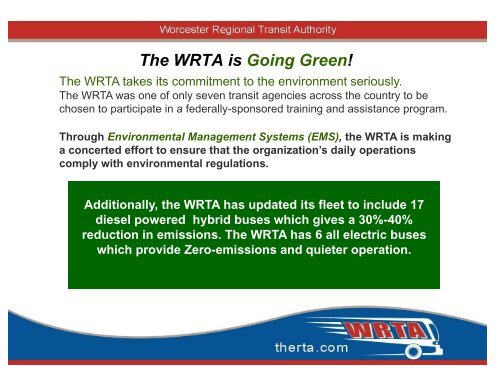 Welcome to the WRTA