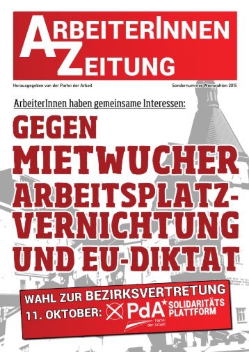 AZ-Sondernummer Wienwahlen