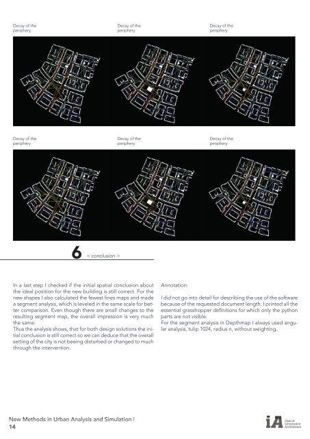 New methods in urban analysis and simulation