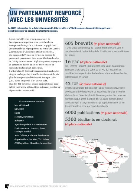 2014 une année avec le CNRS en Bretagne et Pays de la Loire