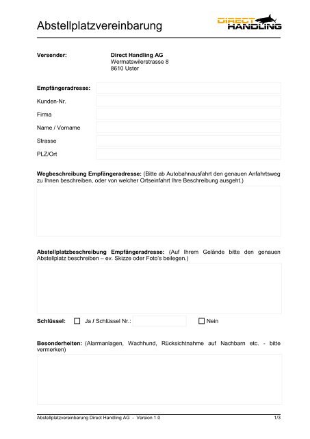 Anfahrtsweg Pdf Formular