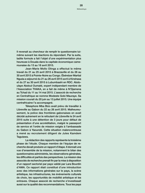 Art Moves Africa – Étude régionale sur la mobilité et les tournées en Afrique centrale