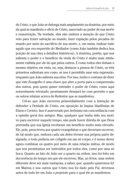 Comentário Evangelho Segundo João - Vol. 1