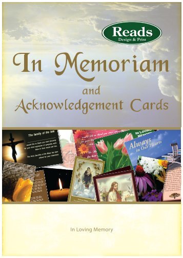 Reads Memorial Booklet