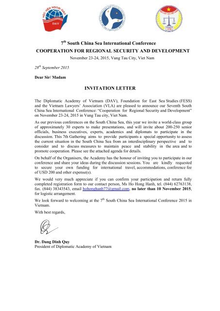 Invitation Letter & Programme. HT 7TH. Updated 05-10