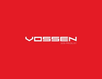 Vossen Retail Pricelist 2015