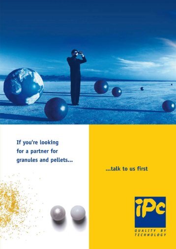 IPC. Your expert partner for granules and pellets. - Glatt