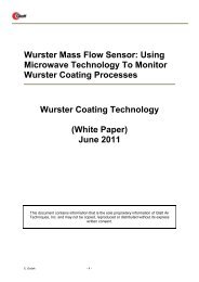 Wurster Mass Flow Sensor: Using Microwave Technology To - Glatt