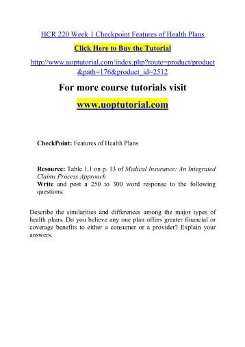 hcr220 week 7 checkpoint Uophelp is a online tutorial store we provides hcr 220 week 1 checkpoint features of health plans. hcr220 week 7 checkpoint Uophelp is a online tutorial store we provides hcr 220 week 1 checkpoint features of health plans.