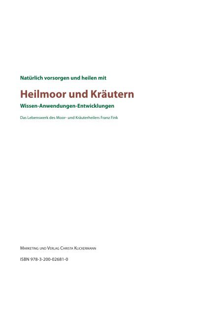 Heilmoor und Heilkräuter Buch - Vorschau
