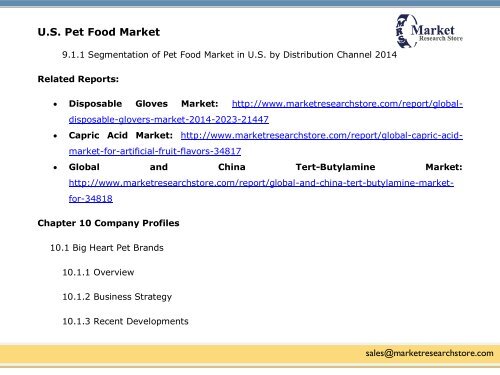 U.S. Pet Food Market Analysis, Size, Share, Trends, Segment and Forecast for Dogs, Cats and Other Pets 2014 - 2020 