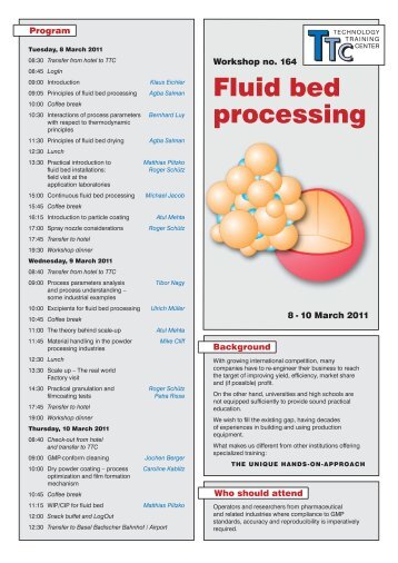 Fluid bed processing - Glatt