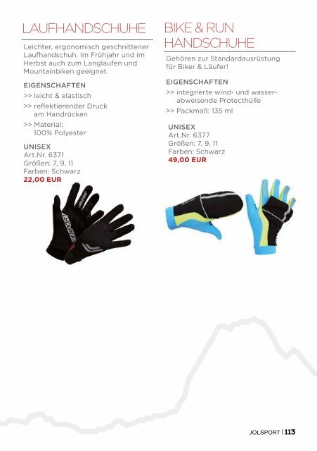 JOLsport Produktkatalog Nr. 7