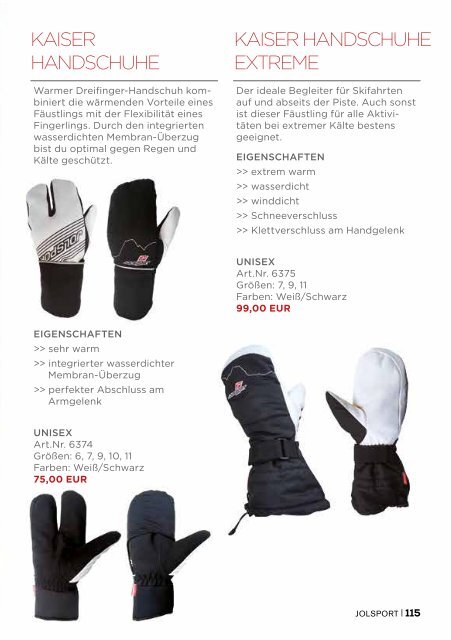 JOLsport Produktkatalog Nr. 7