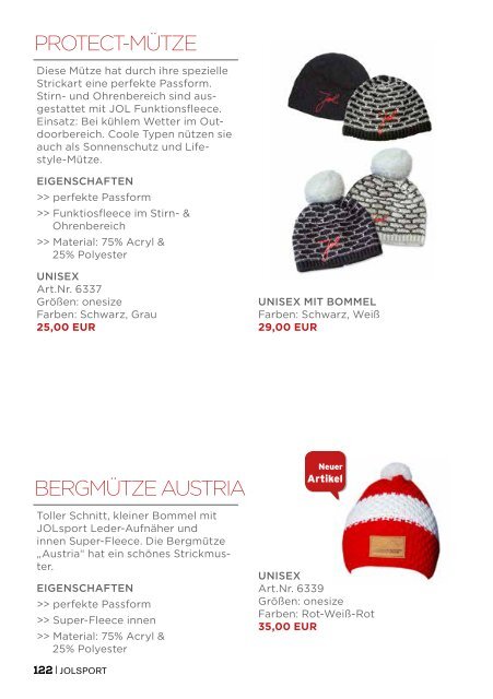 JOLsport Produktkatalog Nr. 7