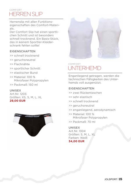 JOLsport Produktkatalog Nr. 7