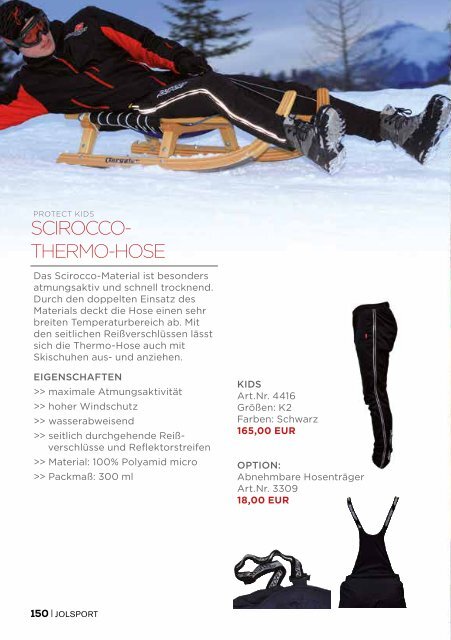 JOLsport Produktkatalog Nr. 7