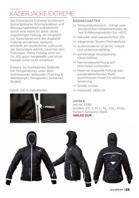 JOLsport Produktkatalog Nr. 7