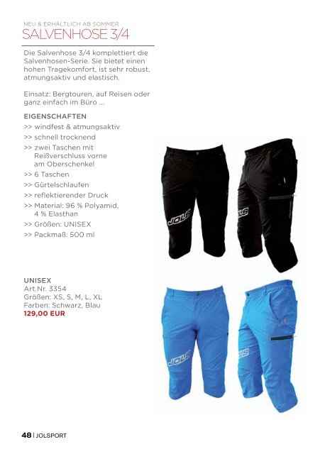 JOLsport Produktkatalog Nr. 7