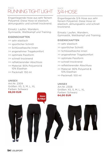 JOLsport Produktkatalog Nr. 7