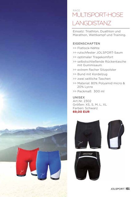 JOLsport Produktkatalog Nr. 7