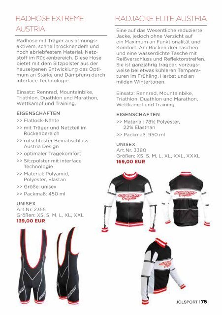 JOLsport Produktkatalog Nr. 7