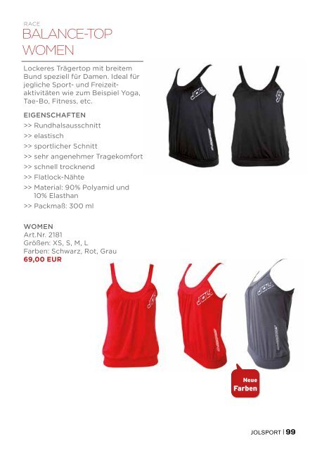 JOLsport Produktkatalog Nr. 7