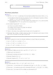 Fonctions polynômes