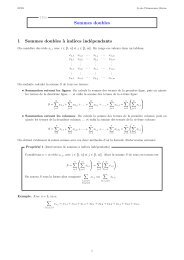 Sommes doubles 1 Sommes doubles à indices indépendants