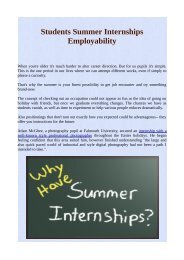 Students Summer Internships Employability