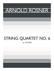 Rosner - String Quartet No. 6, op. 118