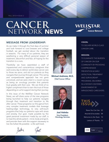 WellStar Cancer Network News Fall 2015