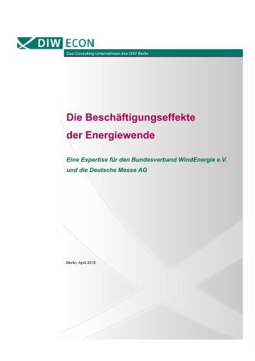 Die Beschäftigungseffekte der Energiewende