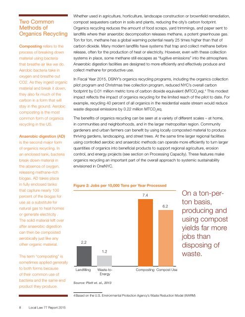 2015 NYC Organics Collection Report