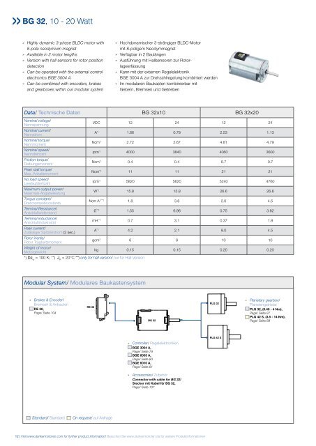 Brushless DC-Motors Bürstenlose Gleichstrommotoren