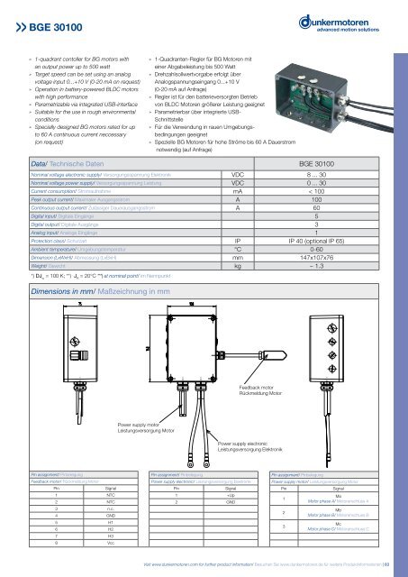 Brushless DC-Motors Bürstenlose Gleichstrommotoren