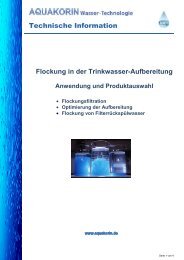 Technische Information Flockung in der Trinkwasser-Aufbereitung