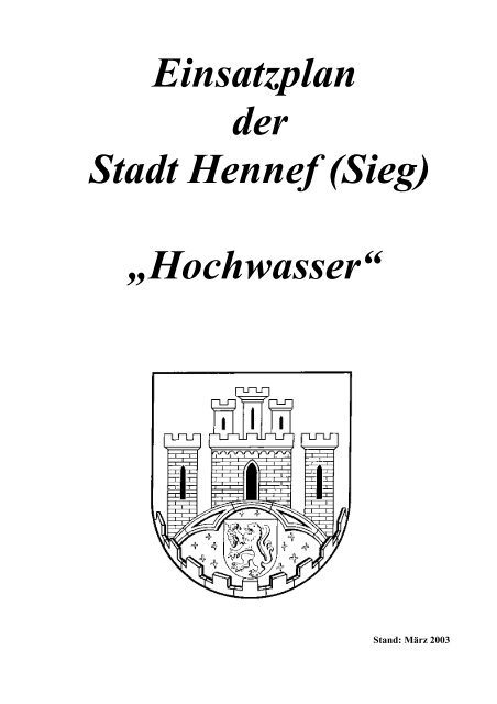 Einsatzplan der Stadt Hennef (Sieg) „Hochwasser“
