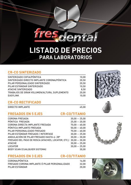 LISTADO DE PRECIOS