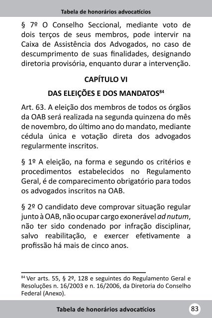 Tabela de honorários advocatícios