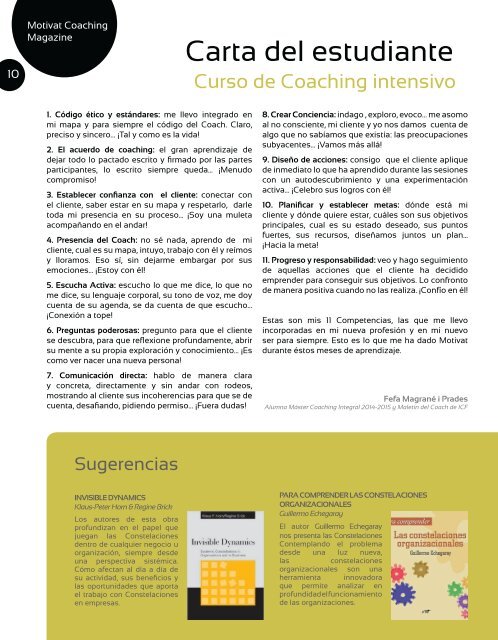 Motivat Coaching Magazine Num.9 Año 2015