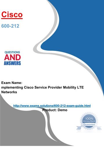 600-212 Cisco Service Provider Mobility CDMA to LTE Specialist Test