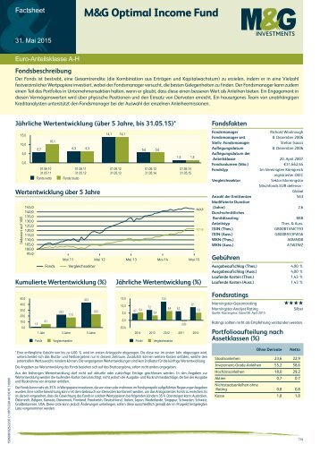 M&G Optimal Income Fund - Euro A-H - Factsheet