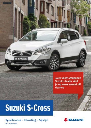 Suzuki S-Cross specificatieprijslijst 1okt2015