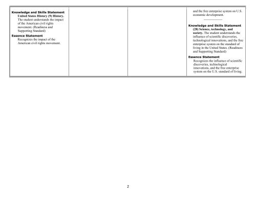 STAAR ALT 2 ESSENSE STATEMENTS BINDER GRADES 3 - HS