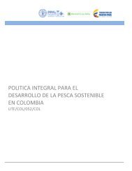 POLITICA INTEGRAL PARA EL DESARROLLO DE LA PESCA SOSTENIBLE EN COLOMBIA