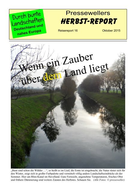 Herbst: Zauber über dem Land